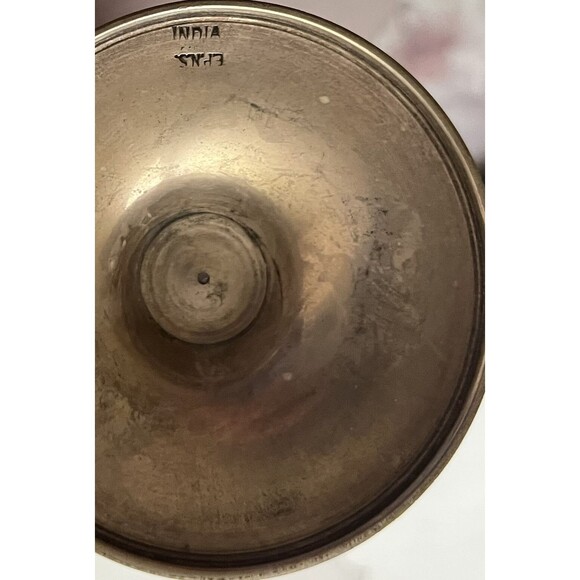 Vintage Wine Goblet Silverplate Chalice India EPNS‎ Marking Natural Patina Cup - Picture 4 of 4